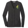 (KM) Ladies Marled Cardigan Sweater Thumbnail
