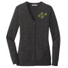 (KM) Ladies Marled Cardigan Sweater Thumbnail