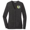 (KM) Ladies Marled Cardigan Sweater Thumbnail