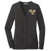 (KM) Ladies Marled Cardigan Sweater Thumbnail