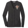 (KM) Ladies Marled Cardigan Sweater Thumbnail