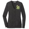 (KM) Ladies Marled Cardigan Sweater Thumbnail