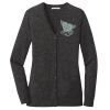 (KM) Ladies Marled Cardigan Sweater Thumbnail