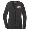 (KM) Ladies Marled Cardigan Sweater Thumbnail