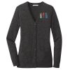 (KM) Ladies Marled Cardigan Sweater Thumbnail